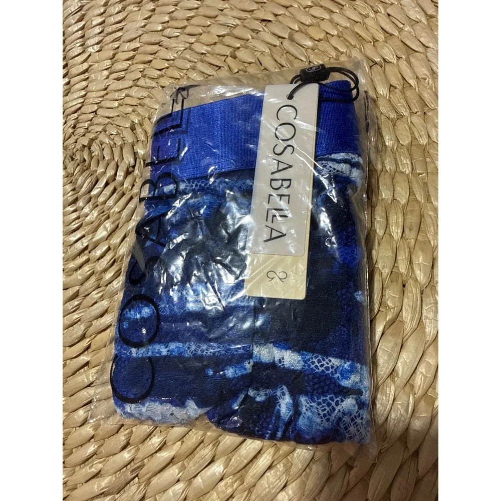 Cosabella Never Say Never Jock Strap Men's Lace Underwear Blue Print M New